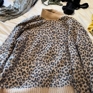 Terra & Sky Leopard Print Sweater